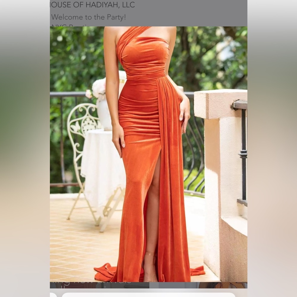 Brand new velvet gown never worn tags still attached